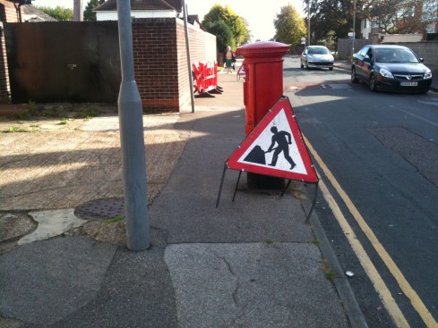 Making the pavement even narrower (less than the legal 1 meter as well)